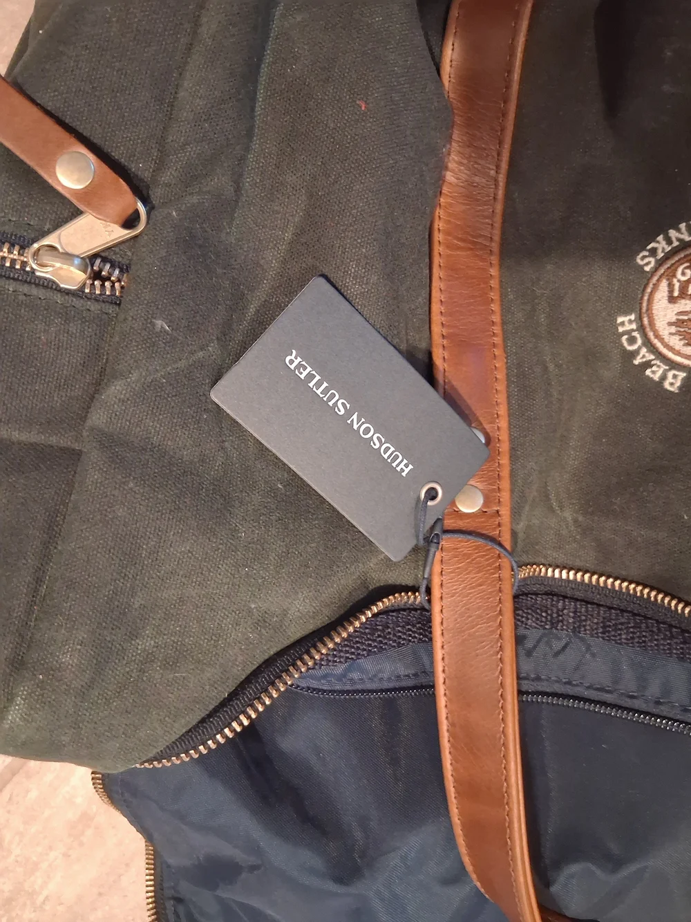 Hudson Sutler Heritage Weekender - Waxed Hunter green/ Brown Pebble Beach Gold